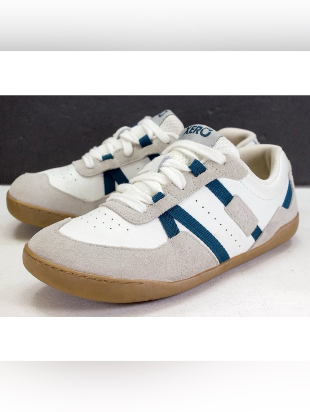 Xero Kelso Women US 8 Gray White Blue Barefoot Minimalist Gum Soles Casual Shoes - Picture 2 of 11